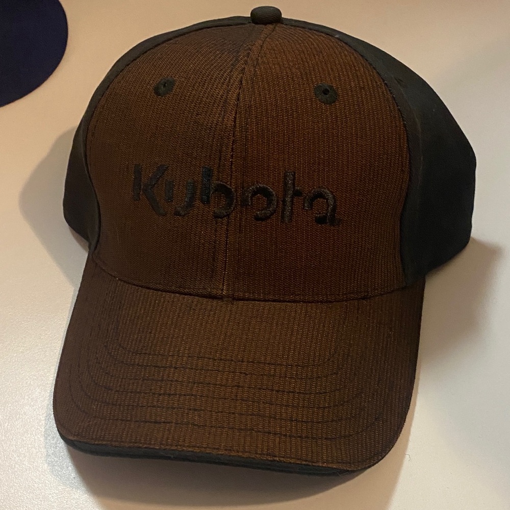 Kubota Brown and Black Men's Adjustable Hat Cap